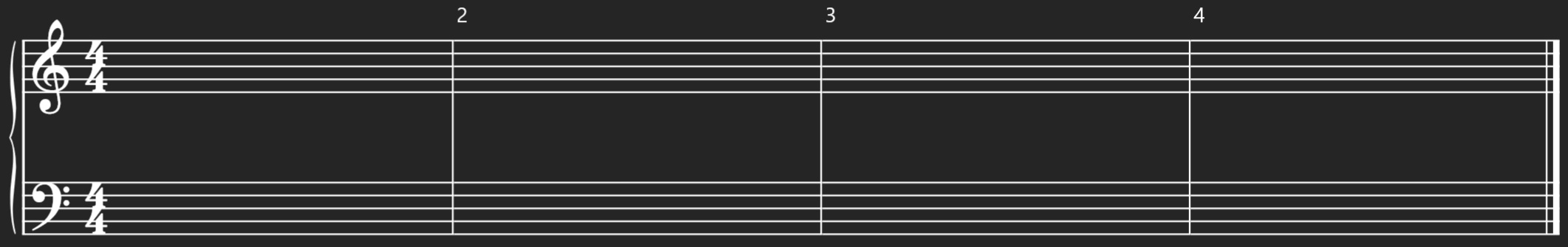 Showing the basic structure of a measure.