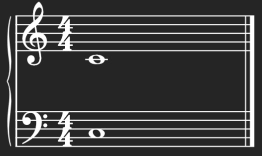 Showing a whole note and its relationship to the time signature.