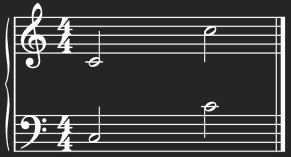 Showing a half note and its relationship to the time signature.